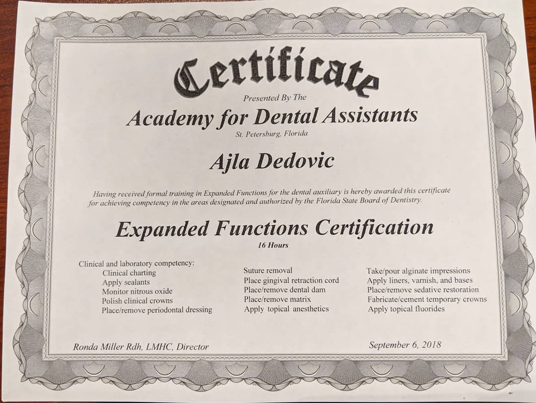 Dental Assistant Certificate