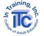 In Training Inc. College of Adult Education logo