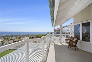 Luxury rehab center terrace with a stunning ocean view