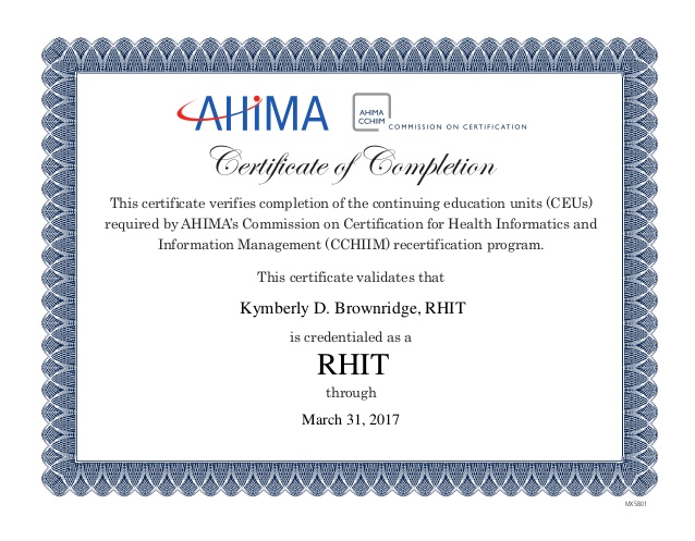 certification rhit