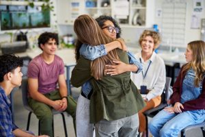 Emotional support during a consultation at secondary school