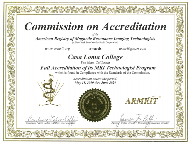 mri technologist certificate