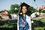 Happy nurse in her graduation ceremony