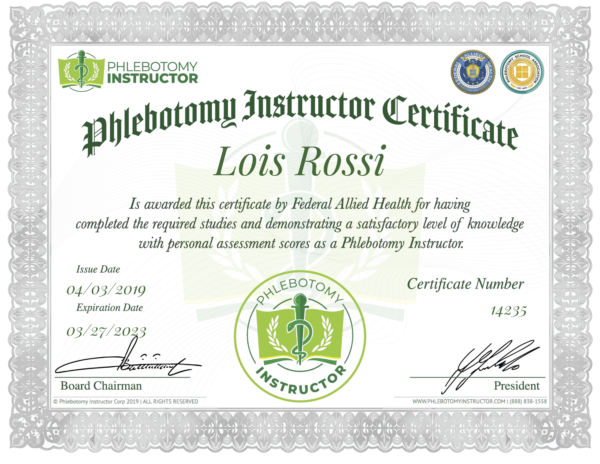 phlebotomy certificate