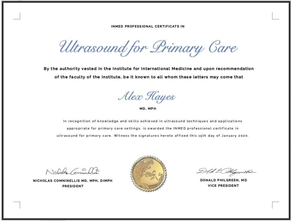 ultrasound tech certificate