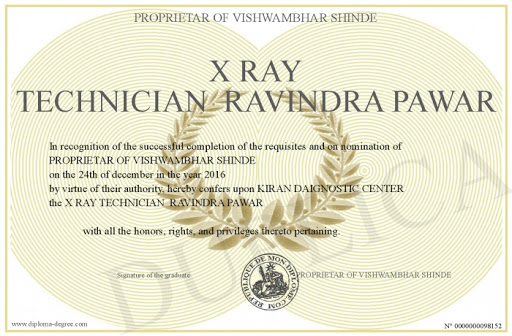 x ray technician certificate